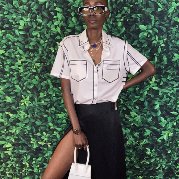 Black & White Button-Up - Picture 10 of 14